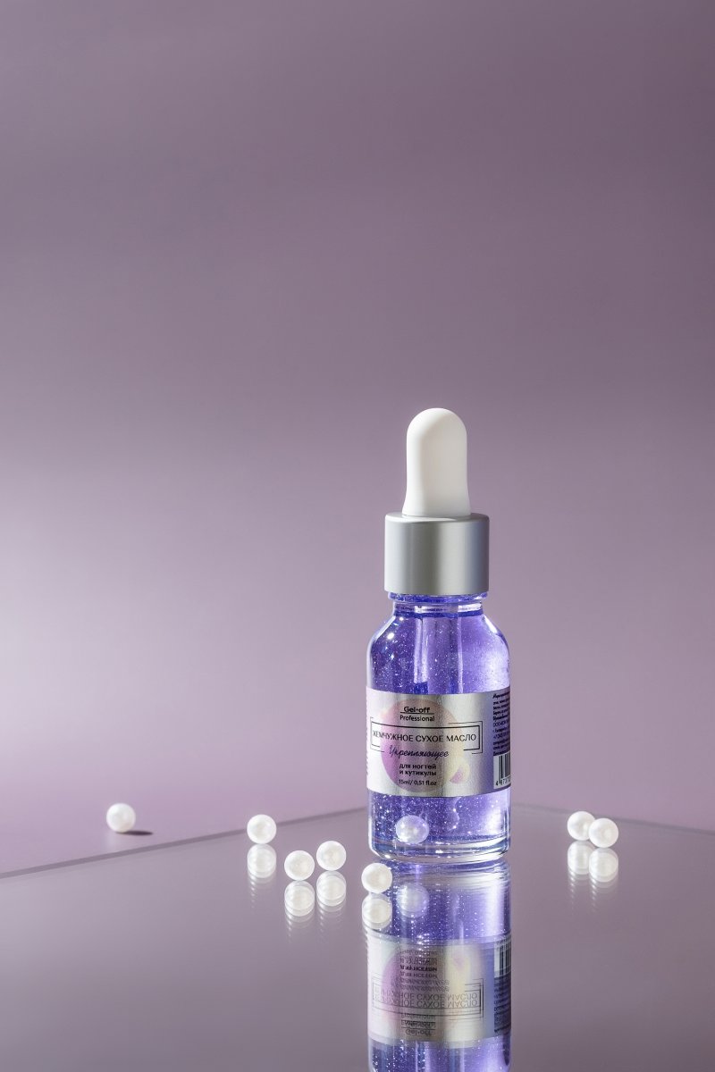 Жемчужное сухое масло Gel-Off Professional, укрепляющее, 15 ml.
